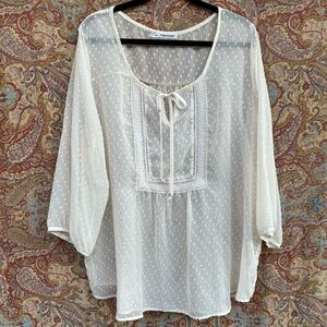 Maurice’s Sheer Cream Blouse